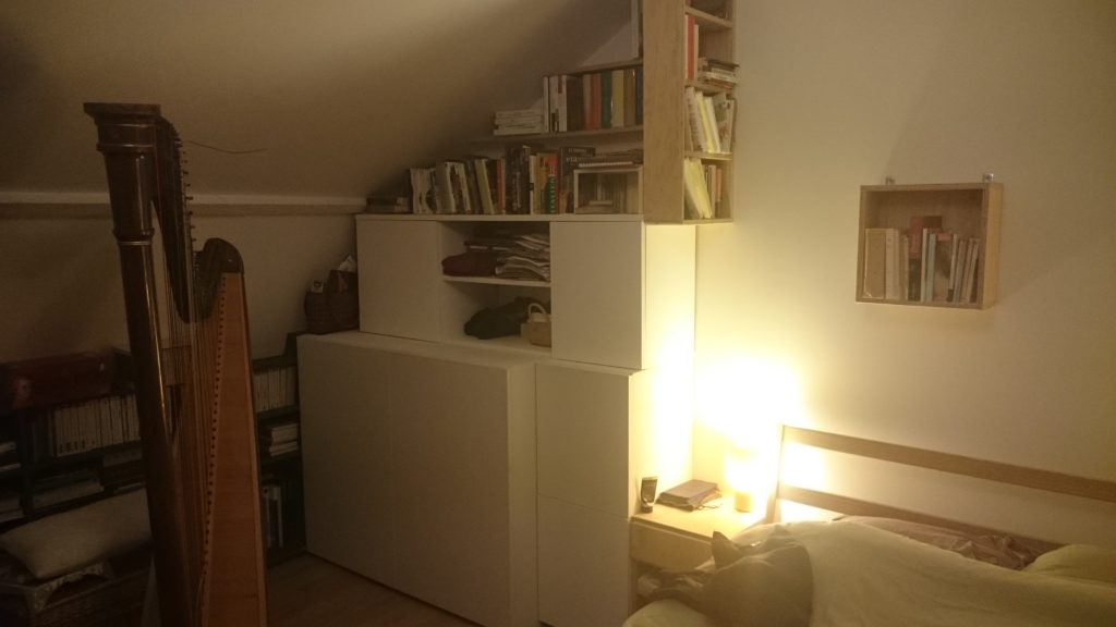 CRÉATION DE RANGEMENTS SUR MESURE POUR CHAMBRE  // MDF PEINT ET TEBOPIN